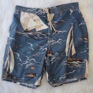 SOLD Ralph Lauren Polo Mens Swim Trunks Nautical